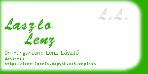 laszlo lenz business card