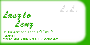 laszlo lenz business card